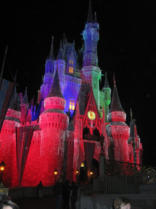 walt disney world castle at night. Seeing the Castle by night